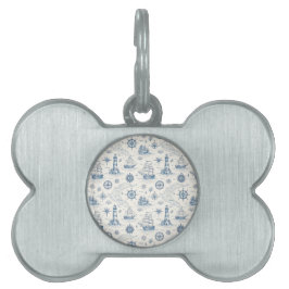 Placa Para Mascotas Vida Costera Océanos Azules