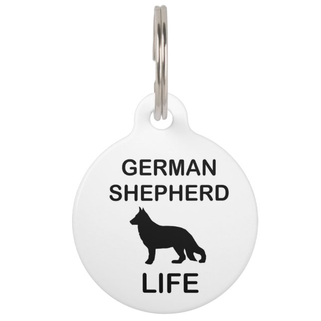Placa Para Mascotas vida del pastor alemán (Anverso)