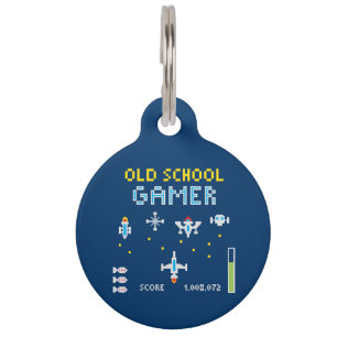 Placa Para Mascotas Videojugador de la escuela vieja - Stellarship -