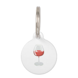 Placa Para Mascotas Vidrio de vino
