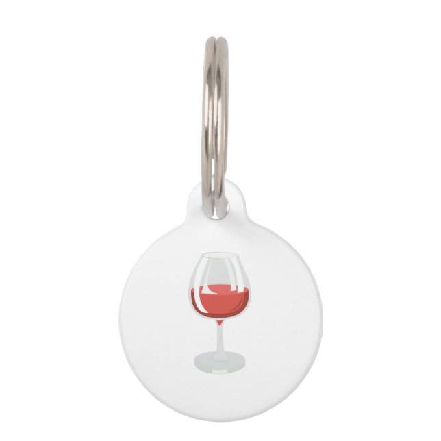 Placa Para Mascotas Vidrio de vino (Anverso)