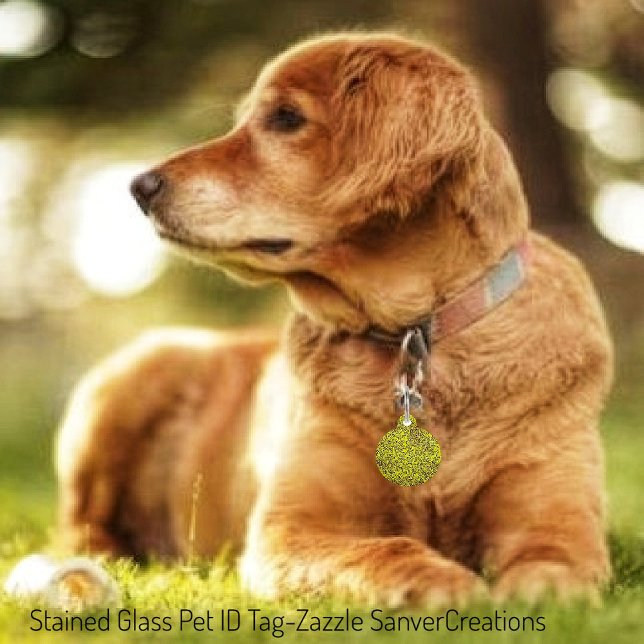 Placa Para Mascotas Vidrio manchado (Subido por el creador)