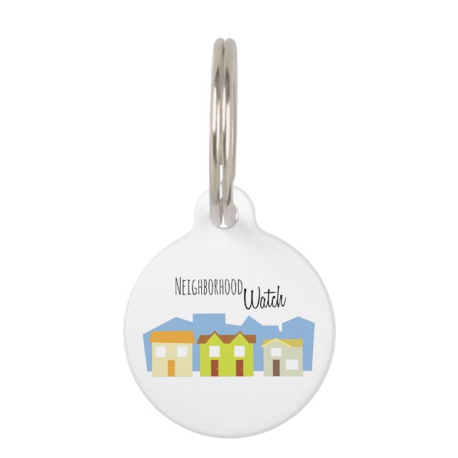 Placa Para Mascotas Vigilancia del vecindario (Anverso)