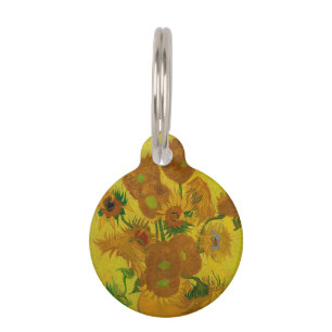 Placa Para Mascotas Vincent Van Gogh 15 girasoles Pintura