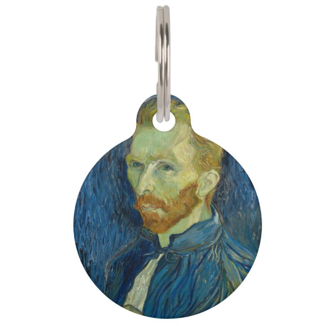 Placa Para Mascotas Vincent van Gogh - Autorretrato (Reverso)