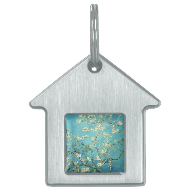 Placa Para Mascotas Vincent van Gogh Blossomong Almond Tree (Frente)