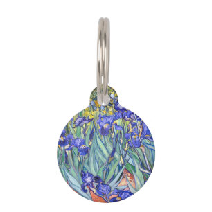 Placa Para Mascotas Vincent Van Gogh Irises Bella Artes de cosecha flo