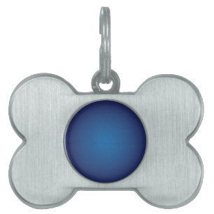 Placa Para Mascotas Viñeta azul profundo y grave de Guay
