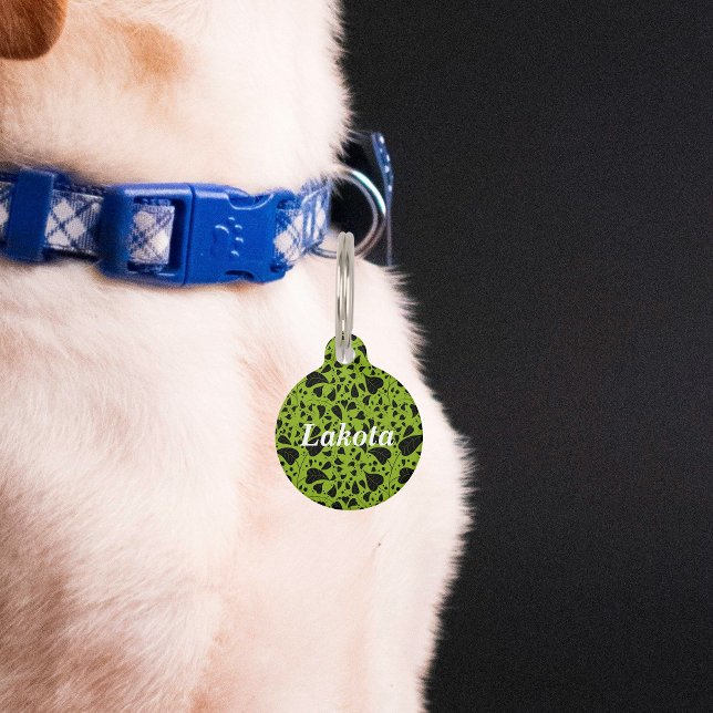 Placa Para Mascotas Vinos verdes verdes de plantas gráficas (Subido por el creador)