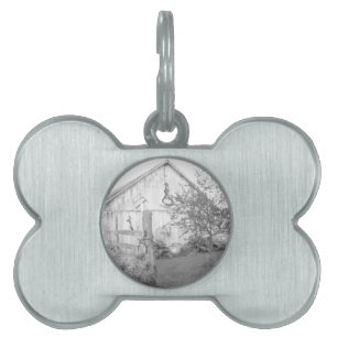 Placa Para Mascotas Vintage Barn