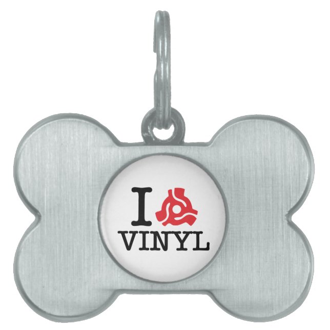 Placa Para Mascotas Vinyl adaptador I 45 (Frente)