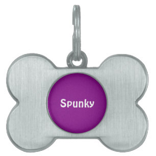Placa Para Mascotas Violeta sólida