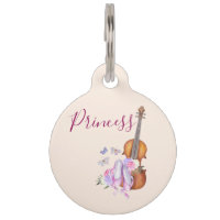 Violín, zapatos de ballet, flores y mariposas