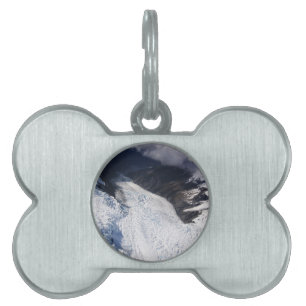 Placa Para Mascotas Vista aérea del glaciar Franz Josef, Nueva Zelanda