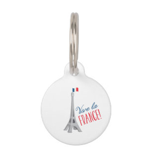 Placa Para Mascotas Viva La Francia