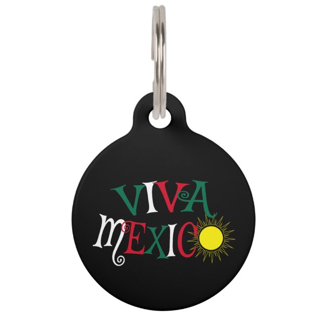 Placa Para Mascotas Viva México (Anverso)