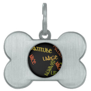 Placa Para Mascotas Vivida en vivo Gran arte de Word
