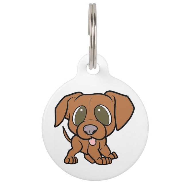 Placa Para Mascotas vizsla personalizado (Anverso)