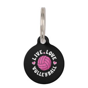 Placa Para Mascotas Vóleibol De Amor Vivo Para Mujeres Chicas Vóley Fa