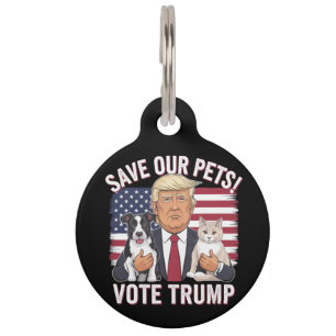 Placa Para Mascotas Votar por Trump Salve a Nuestros Mascotas Gatos Pe