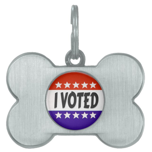 Placa Para Mascotas Voté (Frente)
