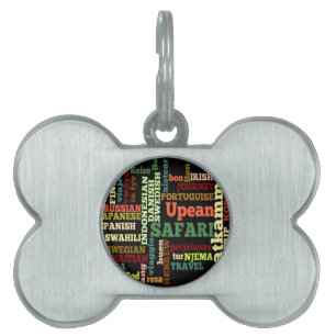 Placa Para Mascotas Voyage hapanés del Safari Irlandés Bon