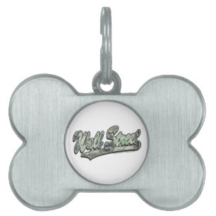 Placa Para Mascotas Wall Street - Ley de 1000 dólares