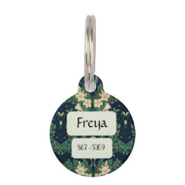 Placa Para Mascotas Walter Crane "Francesca" Botánico Personalizado
