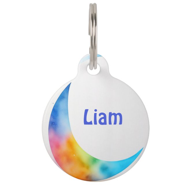 Placa Para Mascotas Wasserfarbe Sichel bunt (Anverso)