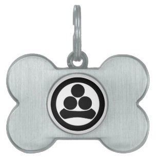 Placa Para Mascotas Watanabe estrella en círculo