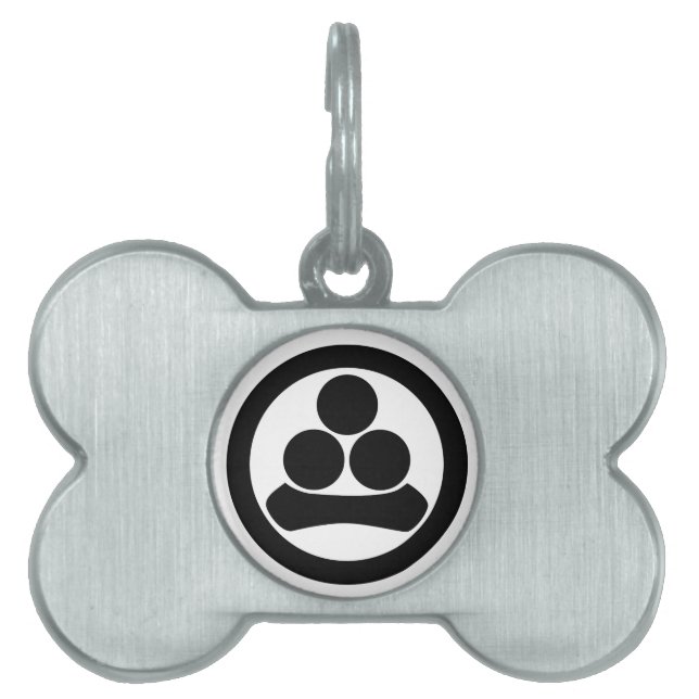 Placa Para Mascotas Watanabe estrella en círculo (Frente)