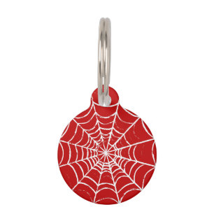 Placa Para Mascotas Web roja