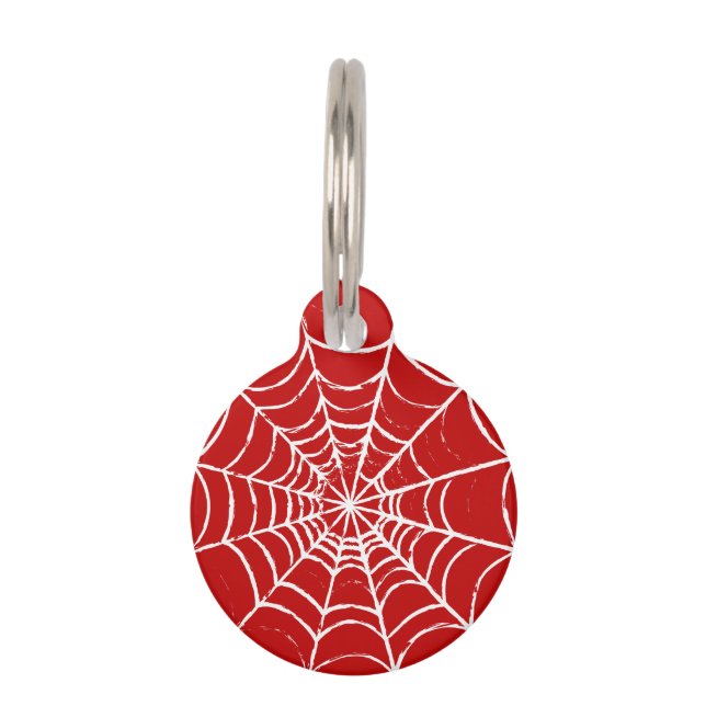 Placa Para Mascotas Web roja (Anverso)