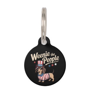Placa Para Mascotas Weenie El Pueblo Perro Divertido Amante Dachshund 