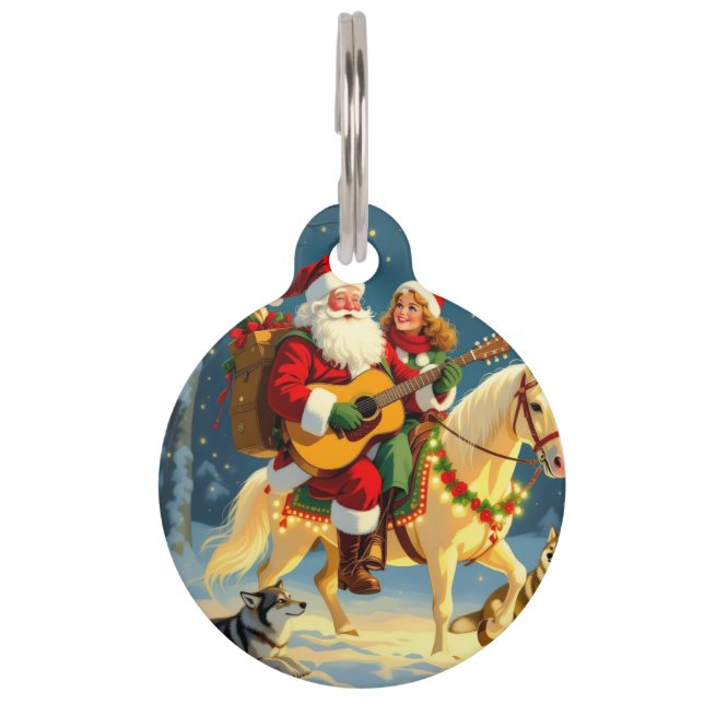 Placa Para Mascotas „Weihnachtliche Harmonie“ (Anverso)