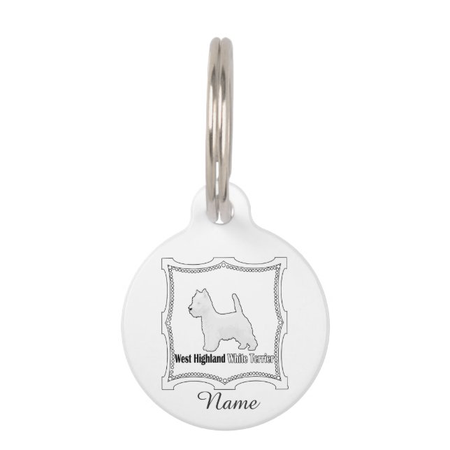 Placa Para Mascotas Westie Nº 15 (Anverso)