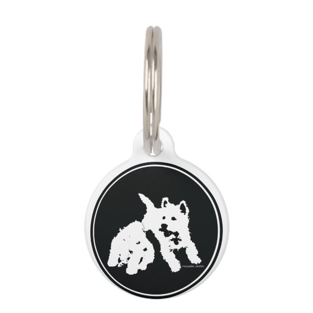 Placa Para Mascotas Westies (Anverso)