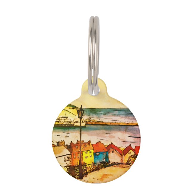 Placa Para Mascotas Whitby Yorkshire 199 Steps original (Anverso)
