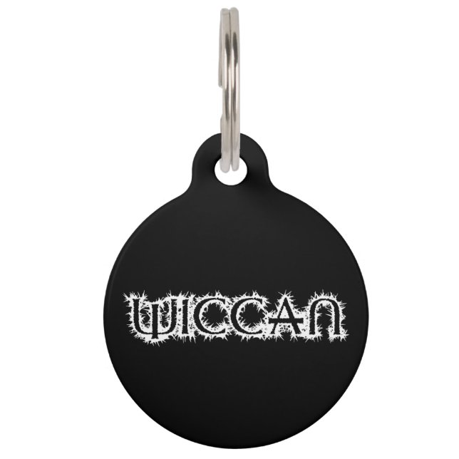 Placa Para Mascotas Wiccan (Anverso)