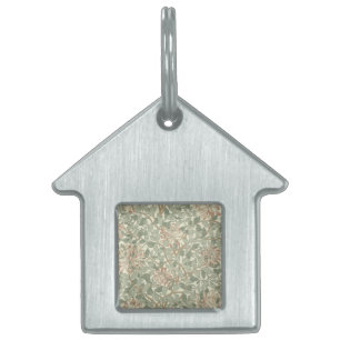 Placa Para Mascotas William Morris Honeysuckle Green Floral