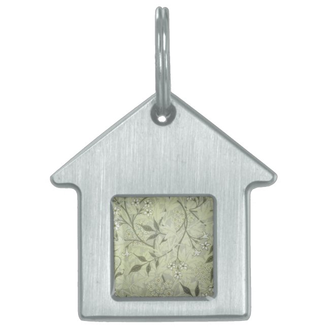 Placa Para Mascotas William Morris Jasmine Botanical (Frente)