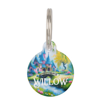 Placa Para Mascotas Willow Fantasy Art Castle Willow Tree Personalized