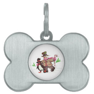Placa Para Mascotas Winter Pals