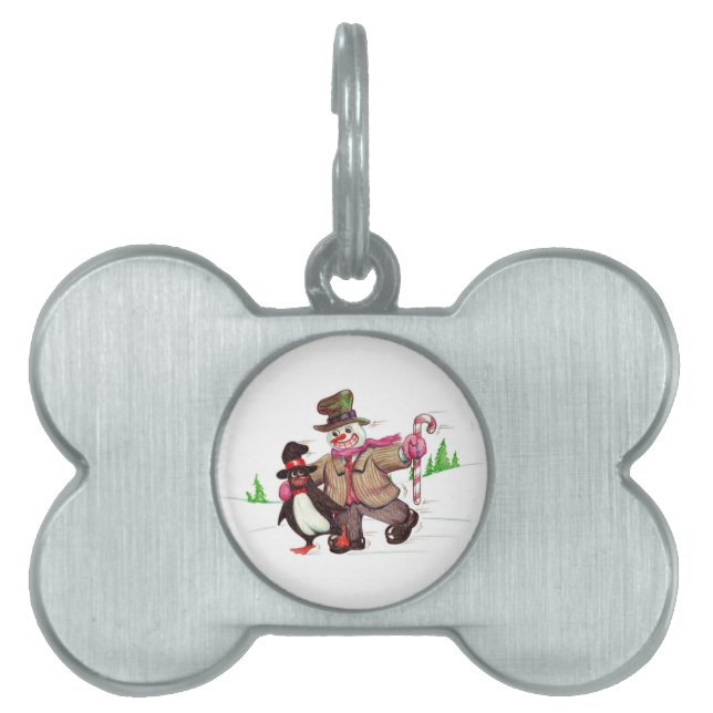 Placa Para Mascotas Winter Pals (Frente)