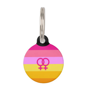Placa Para Mascotas WLW: Orgullo del Amanecer Lesbiano