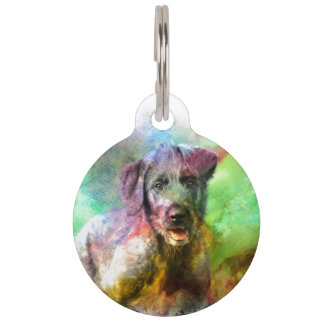 Placa Para Mascotas Wolfhound irlandés 001 de la etiqueta del mascota