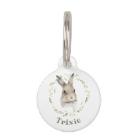 Woodland Animals Wreath Bunny Rabbit Watercolor 