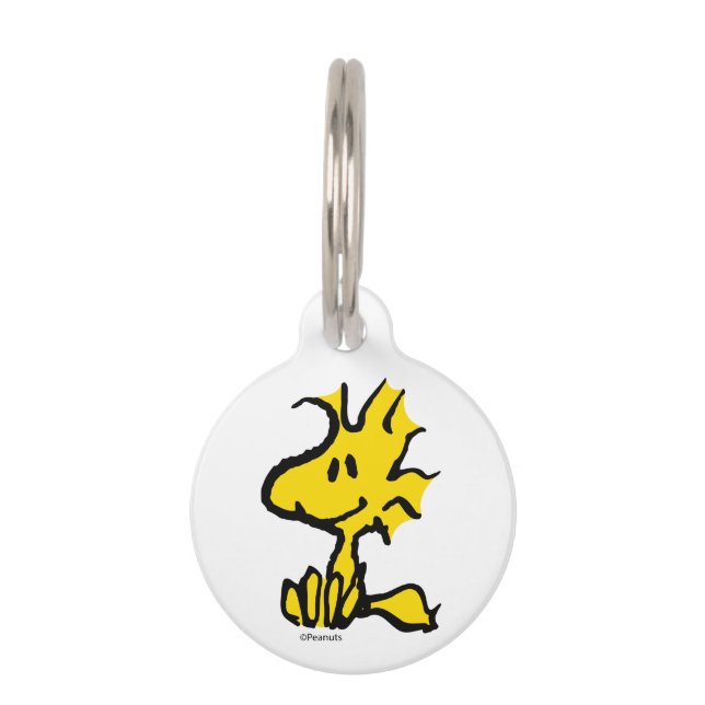 Placa Para Mascotas Woodstock Classic Design Pattern (Anverso)