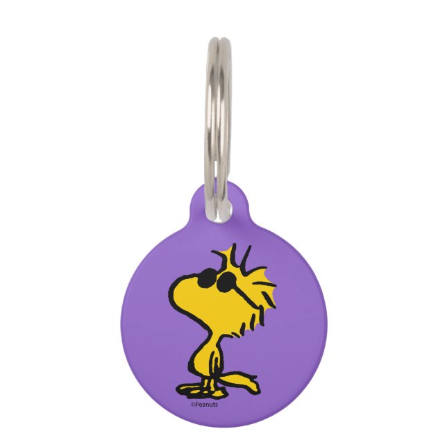 Placa Para Mascotas Woodstock Cool Sunglasses Pattern (Anverso)