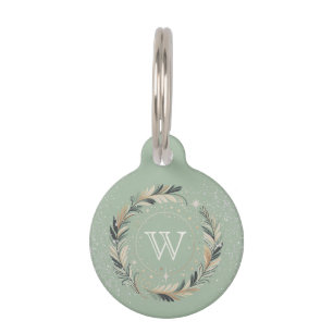 Placa Para Mascotas Wreath de invierno encantado